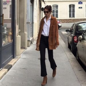 Everlane High Rise Kick Crop Raw Hem Black Jeans